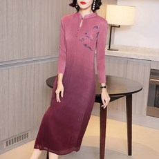 빅사이즈드레스 웨딩 어머니 예복 여성가을옷 오버사이즈 원피스 우아한느낌 신부 결혼 경사시어머니 연회복