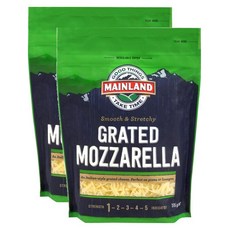메인랜드 실키 & 스트레치 갈린 모짜렐라 치즈 Mainland Smooth Stretchy Grated Mozzarella, 2개, 375g