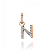 Swarovski 5437623 REMIX COLLECTION 알파벳 N 로즈골드 플래팅 참