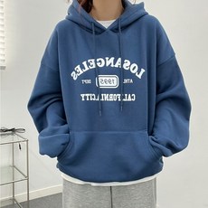 기모후드티 LA 후드티 여성용 루즈핏 캐주얼