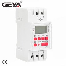 24V 프로그래밍 12V GEYA 16A DC 30A 스위치 가능 타이머 20A 타이머 레일 110V DIN 스위치 LCD 주간 디지털 220V, 7)AC110V20A, 1개