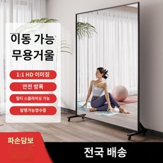 대형 거울 이동식 전신 아치형 벽걸이 스탠드 강화유리 와이드 타원형 비정형, 다른, 아니요, I. 188x120, 1개