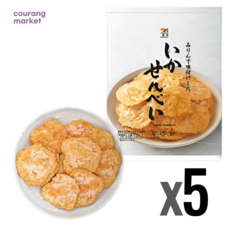 일본 세븐일레븐 이카 센베이 오징어스낵, 52g, 5개