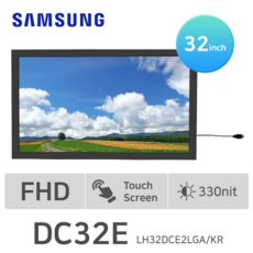 [시스메이트] 삼성 터치모니터 32인치 FHD 330nit DC결합형 IR 터치스크린 LH32DCE2LGA/KR_무료 배송, 자가설치, 단품