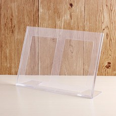 L자형 A4 투명 쇼케이스 수납 책상테이블 예쁜책꽂이