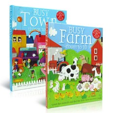 우진샵 영어 원서 Busy Town&Busy Farm 3D 입체 유아영어 2권