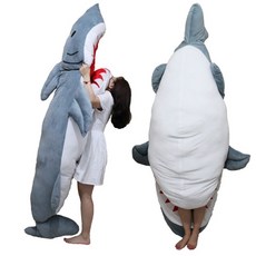 성인용상어침대침낭 동계캠핑준비물 미군용침낭 몬스터침낭 몬스터침낭 군용포단 손안에마트, 그레이 샤크 + 192cm 이하