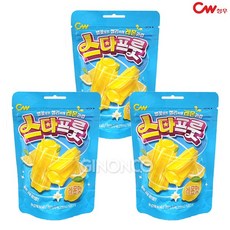 지노앤코 밴드증정 청우 스타프룻 젤리 레몬맛 80g 트위스트 과즙 젤리 간식 캔디 무배, 3개