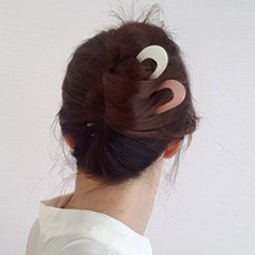 모던 아크릴 비녀 뒤꽂이 올림머리핀 헤어핀 3color