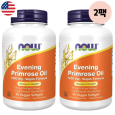 2병 나우푸드 달맞이꽃종자유 1000mg 90베지정 Gamma Linolenic Acid 감마리놀렌산 비건, 180정, 1개