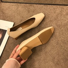 여성구두 플랫슈즈 발레슈즈 4CM 나무굽