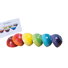 Lecreuset [르쿠르제] 12cm 레인보우 밥그릇 국그릇 6입 1세트 베이킹 볼 집들이 선물
