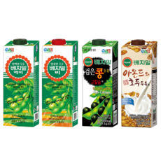 정식품 베지밀 에이 비 검은콩고칼슘 아몬드 호두 대용량 950ml 기획구성(3+3+3+3), 12개