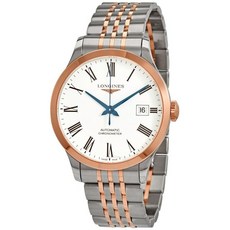 [L2.820.5.11.7] Longines Record Automatic White Dial Two-tone Men's Watch L28205117