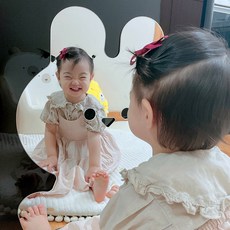 아기거울 아크릴 전신 벽걸이 대형 안전거울, 대형 거울 곰
