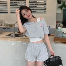캐주얼 패션 3 피스 세트 2022 여성 여름 짧은 소매 느슨한 넓은 다리 반바지 조끼 셔츠 셔츠