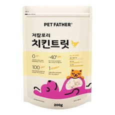 펫파더 고양이간식 강아지간식 동결건조 간식 대용량, 치킨, 200g, 1개 - 펫파더