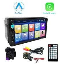 스포티파이 CARTHING 블루투스헤드셋 2 7 블루투스 스테레오 비디오 멀티미디어 플레이어 차량 라디오 터치 스크린 오토 카플레이 내장, 5.2