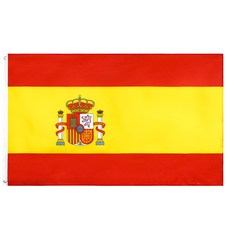 인테리어용 스페인국기 라리가 유럽축구 스페인 국기 spain flag 프리미어리그 분데스리그 인테리어소품, 90x60cm, 1개, 혼합색상