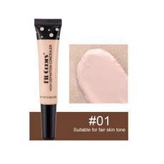 다크서클 및 여드름 반점 커버용 보습 리퀴드 파운데이션 유연한 컨실러 포함 핏 컬러 8 사이즈 컨실러