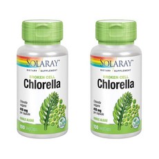솔라레이 클로렐라 410mg, 2개, 100정