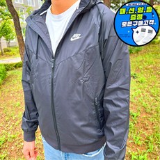 나이키 남성 바람막이 스포츠웨어 윈드러너 블랙 패션양말 증정