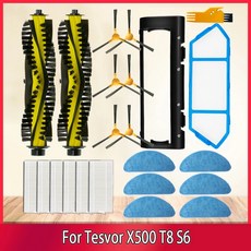 메인 브러시 Hepa 필터 걸레 Neatsvor X500 X520 X600 Pro Tesvor X500 T8 S6 Ikhos Create NetBot S15 진공 청소기 부품 예비, 16.013