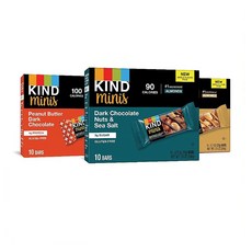 Kind Bar Minis Variety Pack 카인드 미니 바 버라이어티 팩 10개입 3종 7oz(200g), 1개