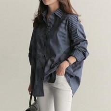여자 루즈핏 오버핏 줄무늬 셔츠 박시한셔츠 30대여자