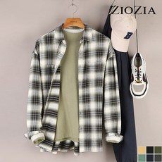 지오지아 지오지아 코튼 오버 빅 체크 캐주얼 셔츠 (AAB4WC1101)