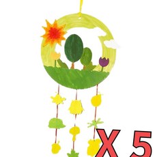 5인용 초록 숲속 여름 모빌 만들기 diy 키트 유치원만들기키트 시니어미술 창작활동, 1개