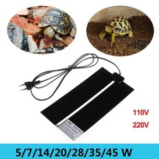 110V 220V 파충류 인큐베이터 따뜻한 매트 5-45W 애완 동물 난방 패드 담요 조정 가능한 온도 조절기 컨트롤러, 110V US 14W, 1개