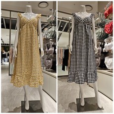 [바바라] 체크 캡 드레스 원피스 잠옷AGW4570L(택1)