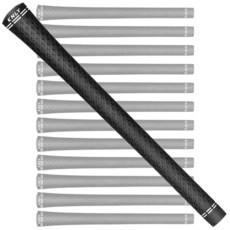 KNLY 골프 그립 13 세트/360 라이트닝 패턴, Oversize, Black-2 in 1(13 grips only wit