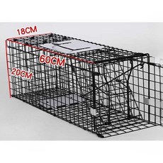 고양이 동물 포획틀 개 우리 새 잡는 비둘기 유인 도구 창 60cm, 1개, 미디엄 블랙 65x26x23 고정식 구획