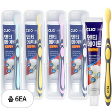 크리오 덴티메이트 휴대용 칫솔 치약 4p 세트, 50g, 6세트