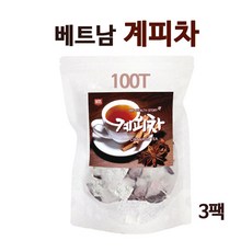베트남 계피차 티백 100% 계피 물 시나몬 진한 통계피 육계차 고급 삼각티백 대용량 식이섬유, 100g, 300개, 3개, 100개입