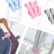 달콤한잡화점 리본모양 이불고정집게6P 침대고정집게 침대이불고정집게, 블루, 6개