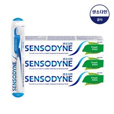 센소다인 후레쉬 치약 100g x 3개+센소다인 젠틀 칫솔 1개, 1세트