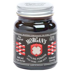 Morgans Pomade 摩根氏 強力定型 高光澤 水洗式髮油 黑標, 持久力佳 造型不易塌陷 滑順線條髮束 英倫紳士油頭造型, 100g, 1罐