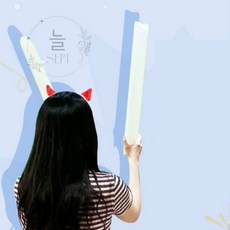 늘쎗트 막대풍선 응원도구 2P 축구응원용품, 레드