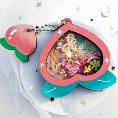 DIY 우드 쉐이커 가방고리 만들기-복숭아, 1개