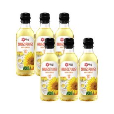 백설 해바라기씨유 500ml x6개, 없음, 6개