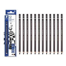 STAEDTLER 100B 마스 루모그라프 블랙 아티스트 연필(12자루), 8B, 12개입