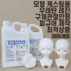 레진 무발포 경질 우레탄 수지 2KG (주제1kg + 경화제 1kg) 화이트 아이보리 GW506, 옵션1) WB(화이트)