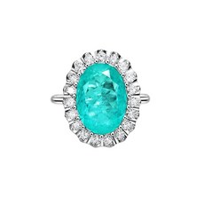 Michooyel S925 6ct Paraiba 타원형 컷 약속 반지 여성용 스털링 실버 큐빅 지르코니아 약혼 결혼 반지 밴드 여성용 보석 파라이바