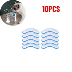 미니 사무실 탁상용 가습기 usb 책상 고양이 물 분수 필터 WF050/WF060 교체 활성탄 애완 동물 자동 음주 피더 액세서리 10-50 개, [06] 10pcs White Blue, 06 10pcs White Blue
