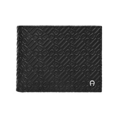 남성지갑 반지갑 장지갑Aigner Portemonnaie Logo All Over Schwarz 156687