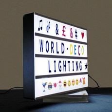 2019 인기 판매 A3 CINEMATIC 광고 편지 라이트 박스 100 글자 배터리 및 전원, [3] [중국 White LED]^