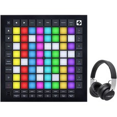 번들 1 노베이션 런치패드 프로 MK3 에이블톤 라이브 USB MIDI RGB 64패드 DJ 컨트롤러 오디오 테크니카 ATH PRO7X 프로페셔널 온이어 헤드폰 2개